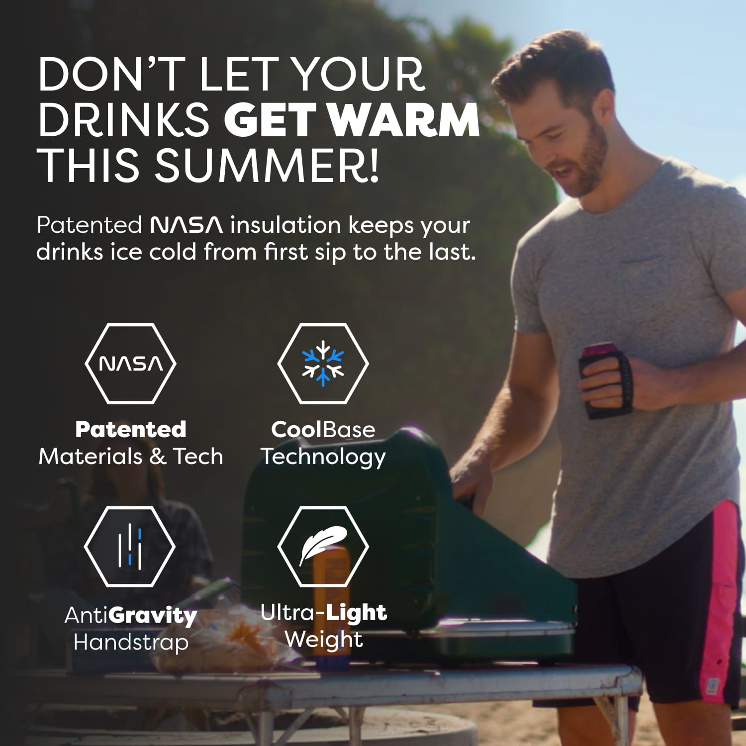 Drink Capsule - Keeps Drinks Cold 10X Longer