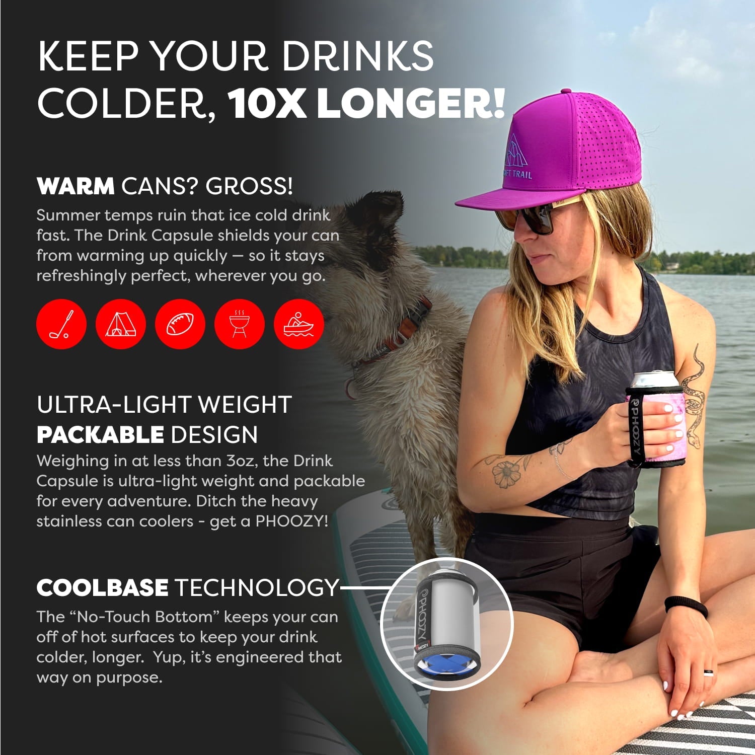 Drink Capsule - Keeps Drinks Cold 10X Longer